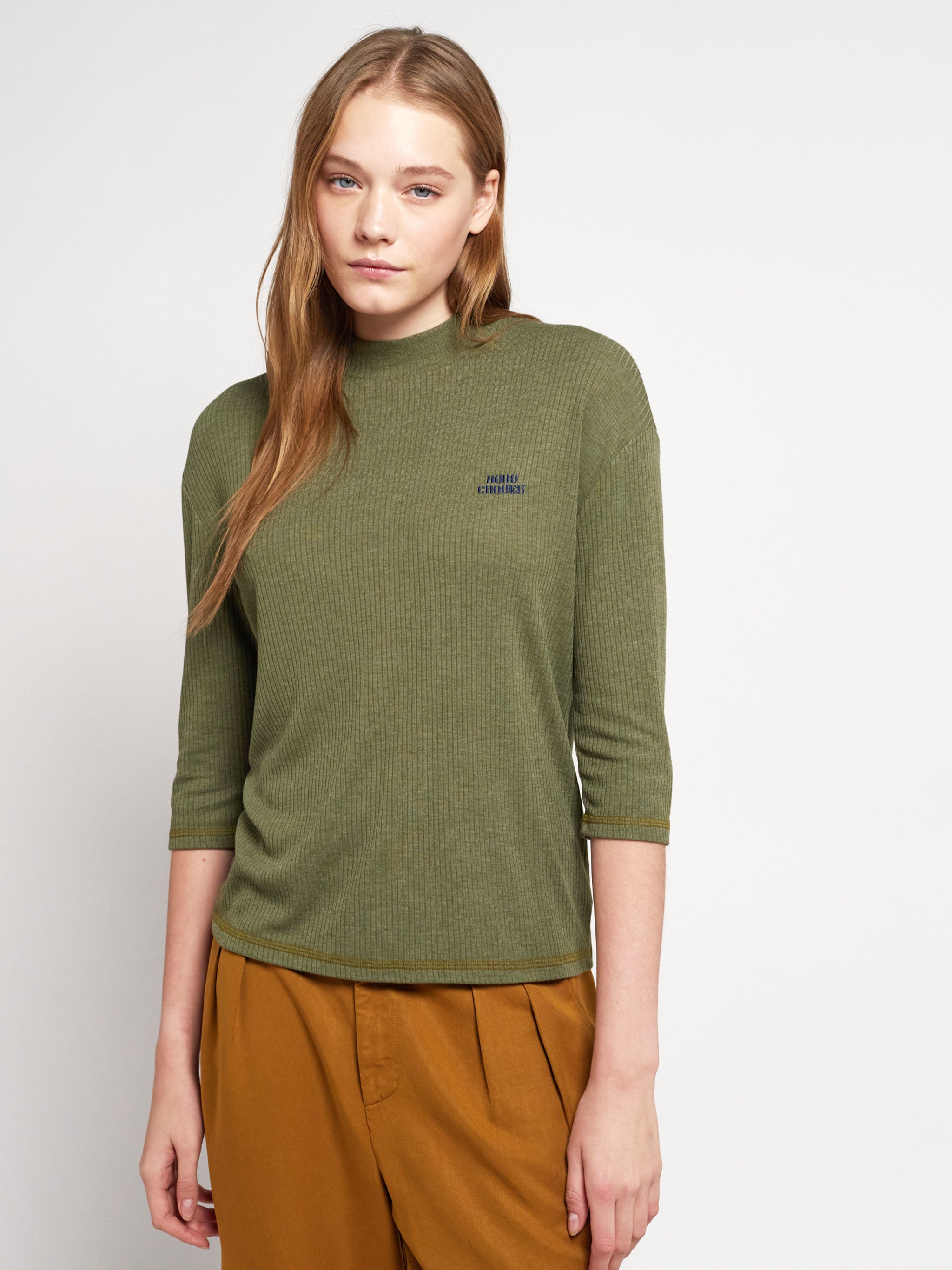 Ribbed turtle neck long T-shirt – Bobo Choses