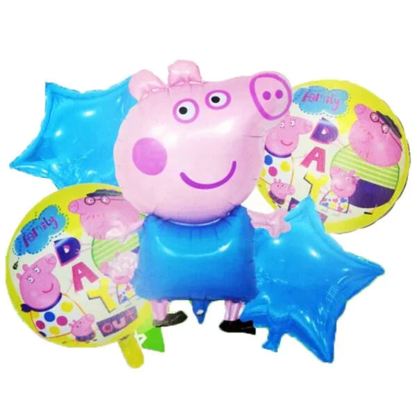 BOUQUET DE GLOBOS X5 PCS - PEPPA PIG