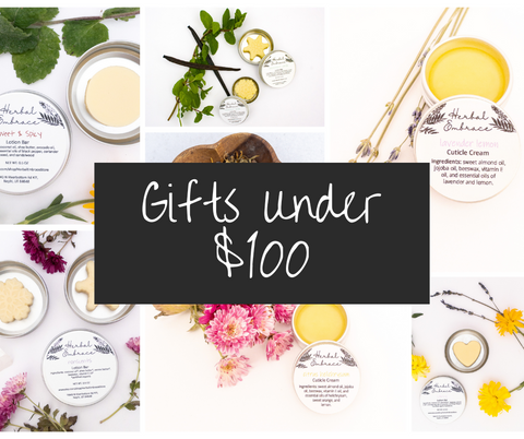 gifts under 100 dollars gift sets of lotion bars and cuticle creams and more