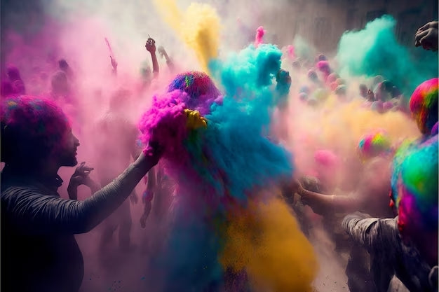 People playing holi