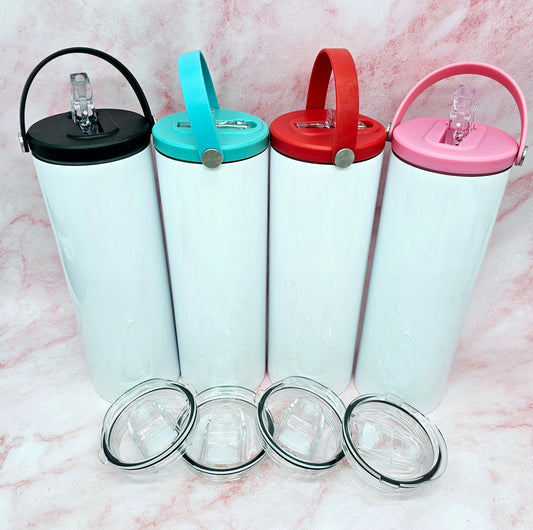 Pisces Butterfly Frosted Can Glass with Lid + Straw — LOCAL FIXTURE