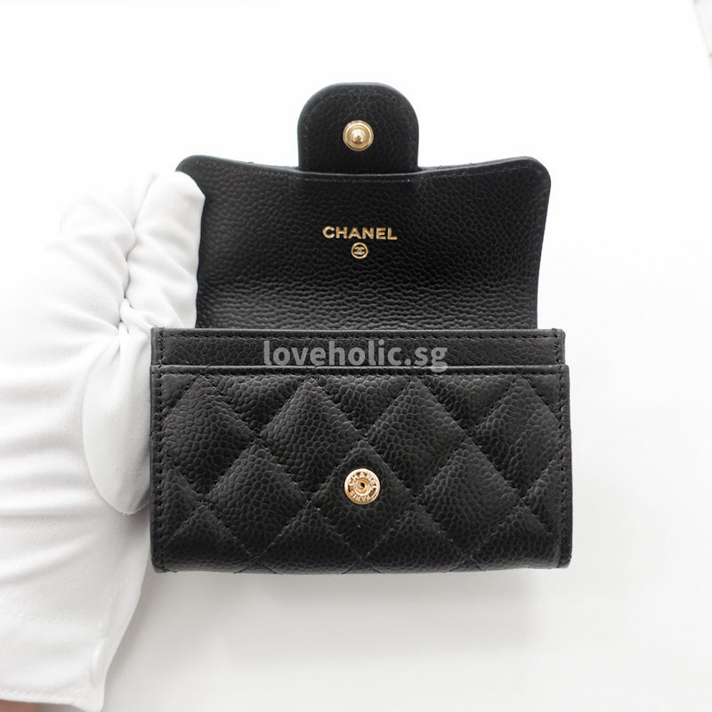 Chanel-Classic-Card-Holder-Black-Caviar-Gold-Hardware-1646 – loveholic
