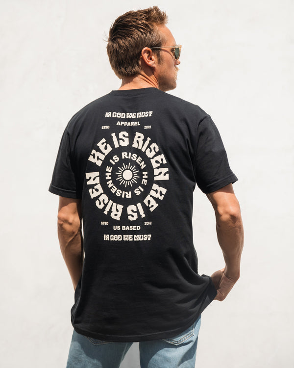 Nothing But The Blood Mineral Wash Premium Pepper Tee – In God We Must