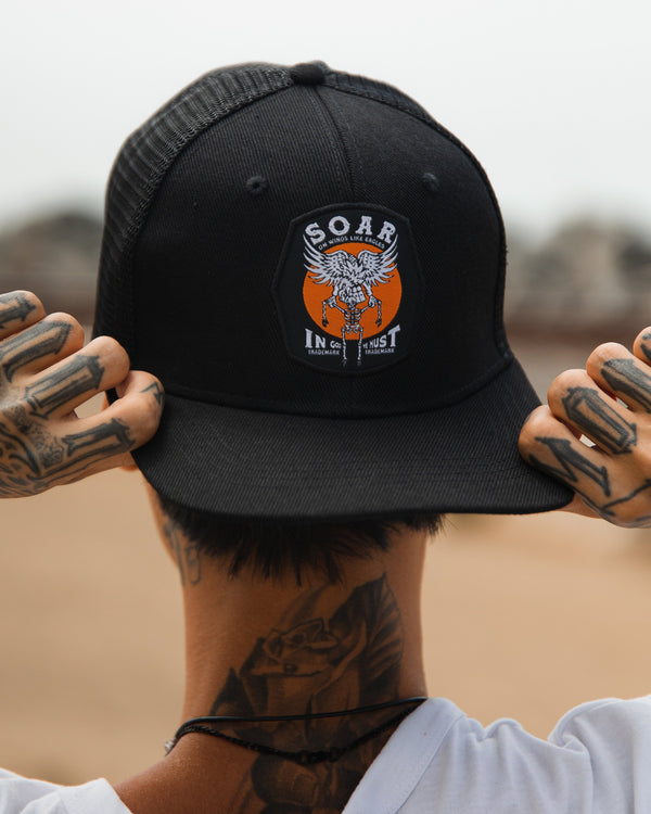 Flat Brim Snapback Hat- Finish The Fight Design – In God We Must