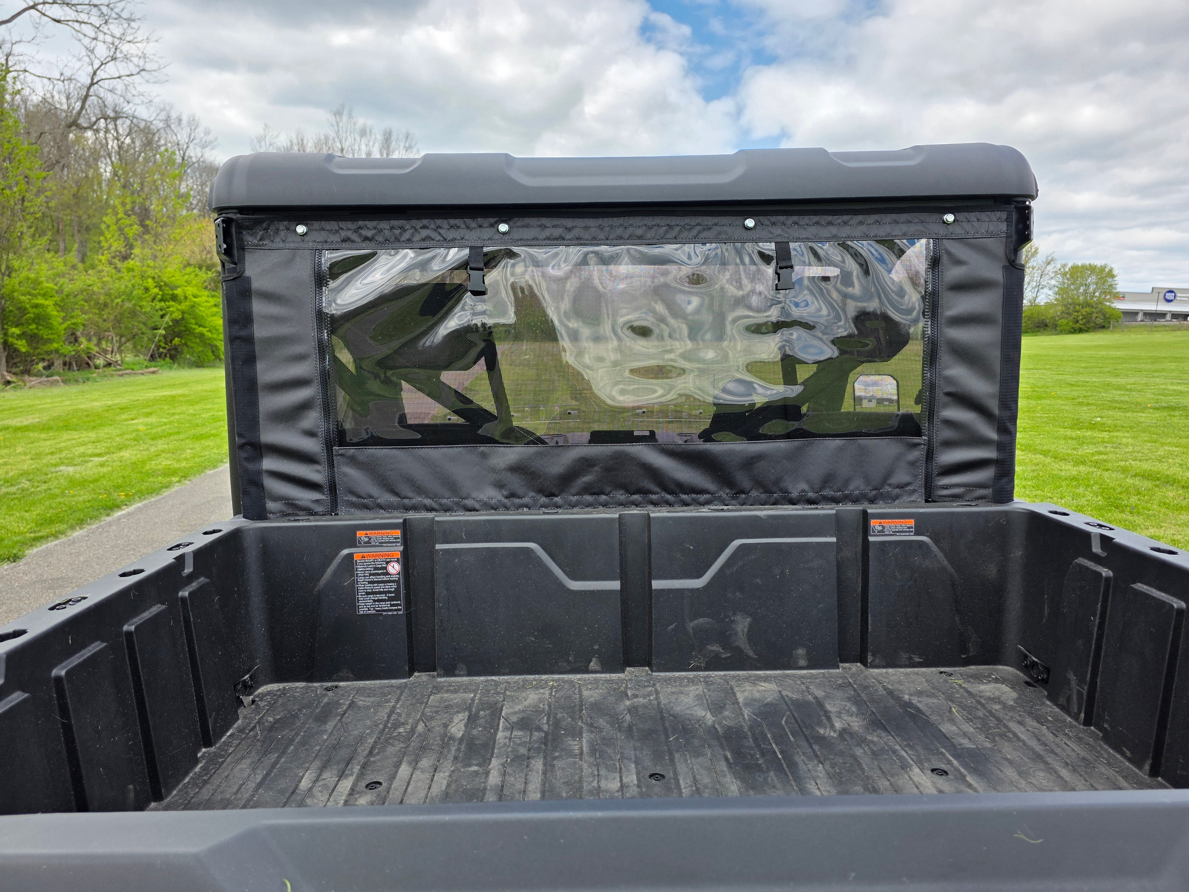 Polaris RZR 1000 - Soft Back Panel with Mesh/Vinyl Window - PATENT PENDING