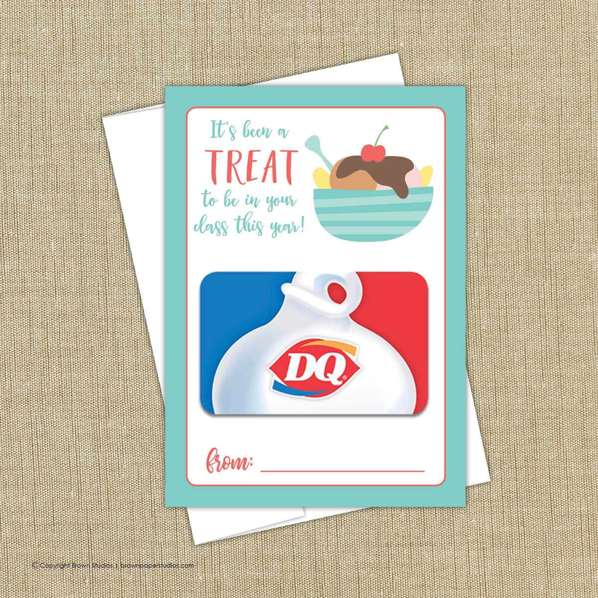 Gift Card Holders Tagged "dairy queen" Brown Paper Studios