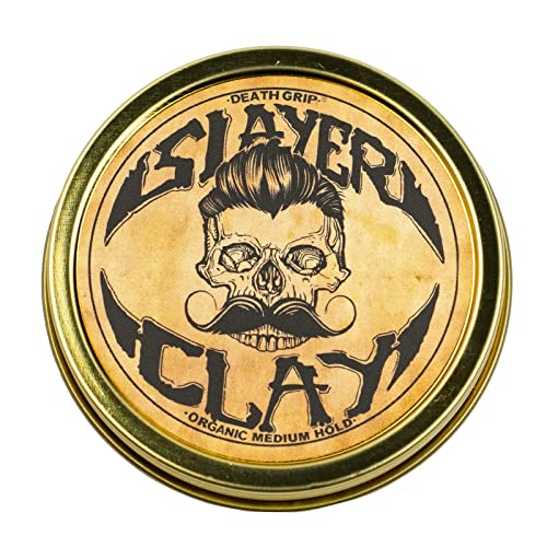 Hair Clay For Men - Slayer Clay Organic Medium Hold Mens Styling Produ -  The Vintage Grooming Co