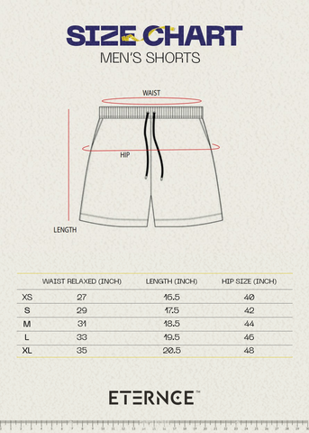 Men's Shorts Size Chart