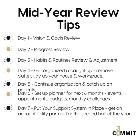 Mid year goal review tips