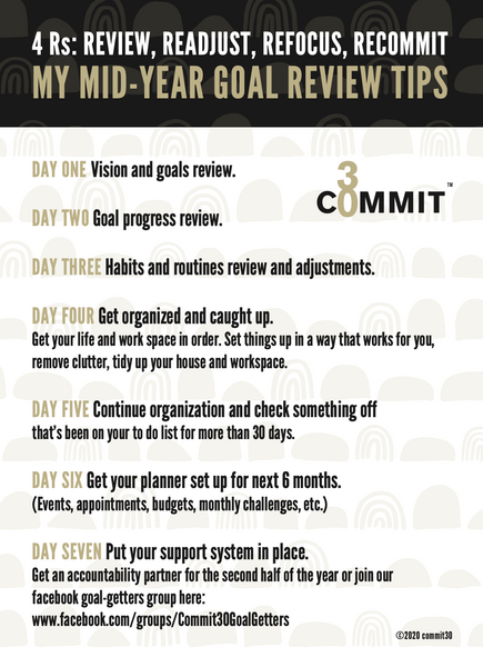 Commit30 Mid Year Goal Review