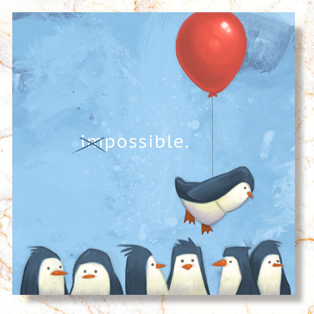 138. (SOLD OUT) The Penguin 7 x 10.5 Art Print – Pop Fly Pop Shop