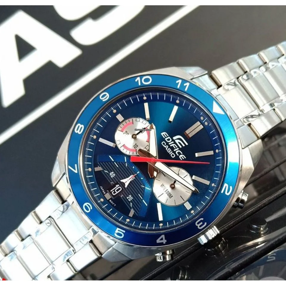 Citar sabio cera Reloj Casio Edifice Azul Cronógrafo Original Elegante Efv-550d-2avudf: –  Brillo Encanto