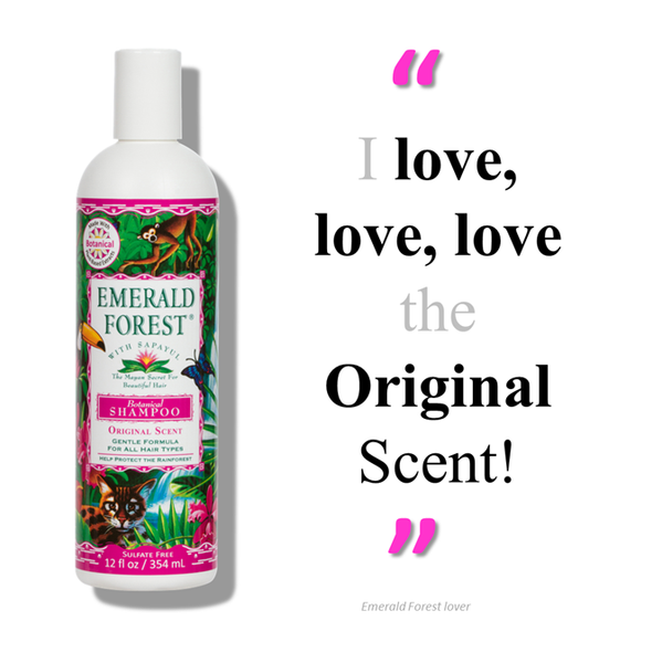 Emerald Forest Original Scent Shampoo review. Original Scent shampoo, sulfate free shampoo. Vegan friendly, Cruelty free.