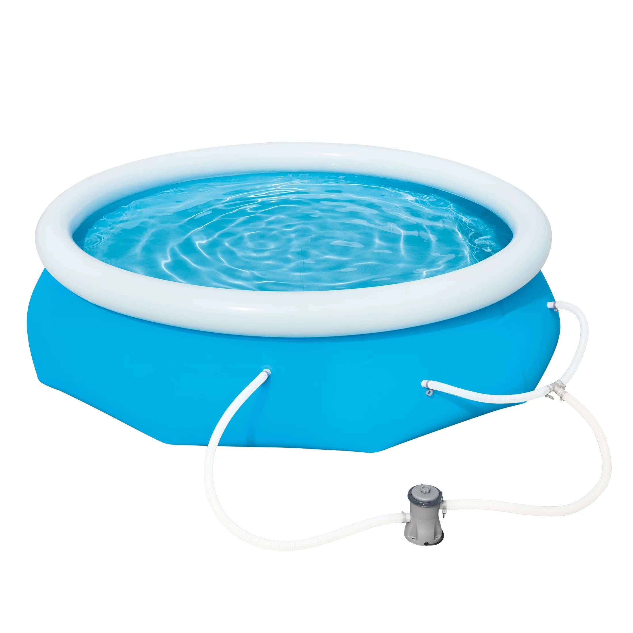 Bluescap Fas Se 10 30 Roun Inflatabl Sof Side Abov Groun Poo Set