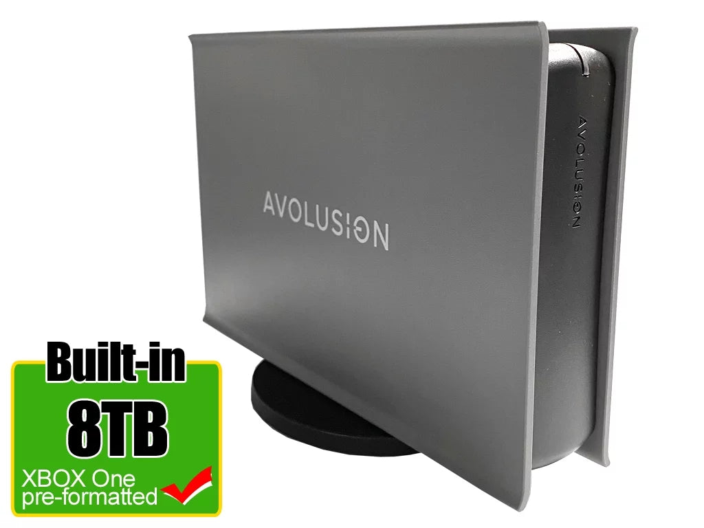Avolusion PRO-5X Series 8TB USB 3.0 External Gaming Hard Drive for XBOX One Original, S & X (Grey) - 2 Year Warranty