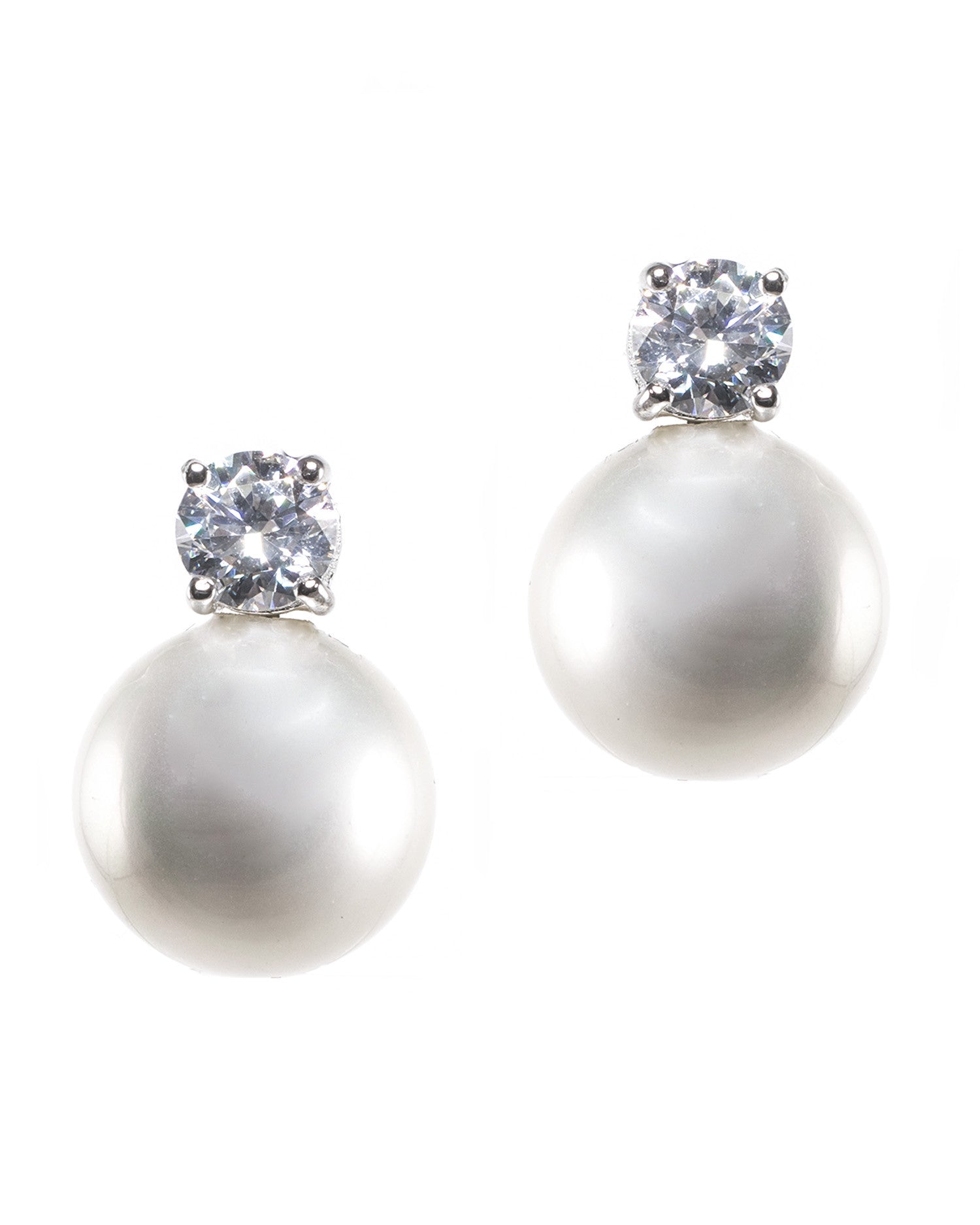 Classic Pearl and CZ Earrings – Jarin K Jewelry