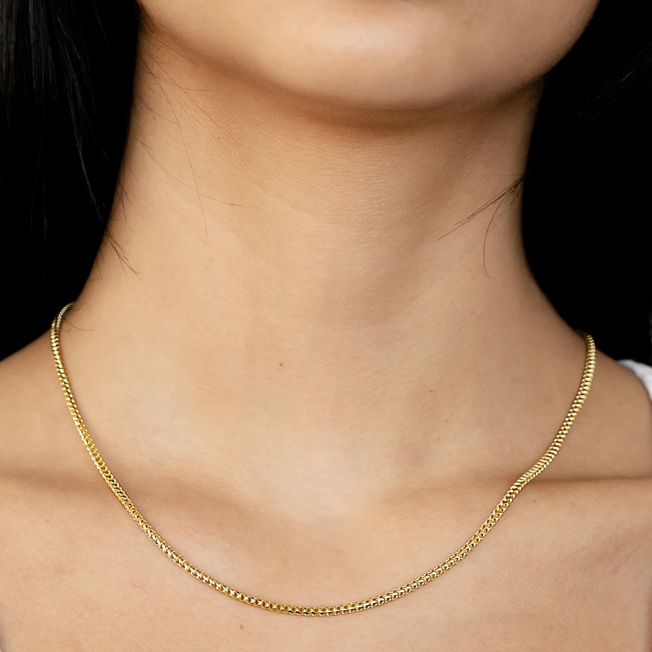 14K Gold Snake Chain Necklace 14K Yellow Gold / 18 +$40