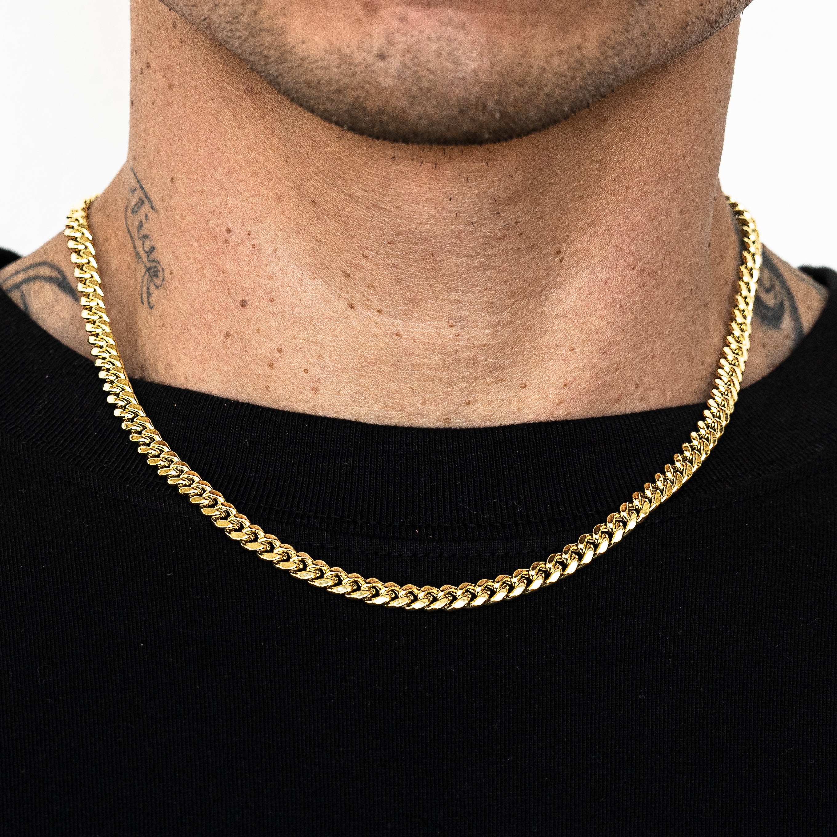 10k Yellow Gold Solid Miami Cuban Chain | LoveBling