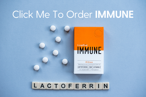Lactoferrin Leapfrog IMMUNE for better gut health supplement