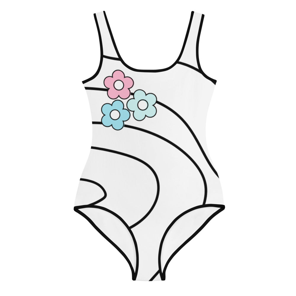 Pastel Flowers Girl's One Piece Swimsuit – RAIN MELINA