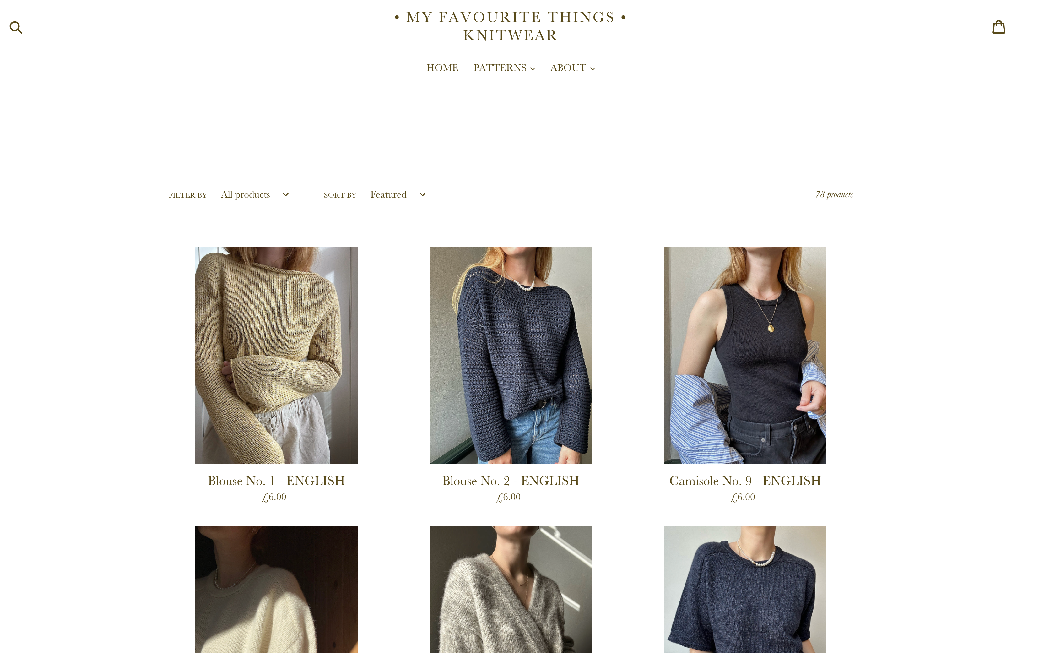 my favourite things - knitwear website