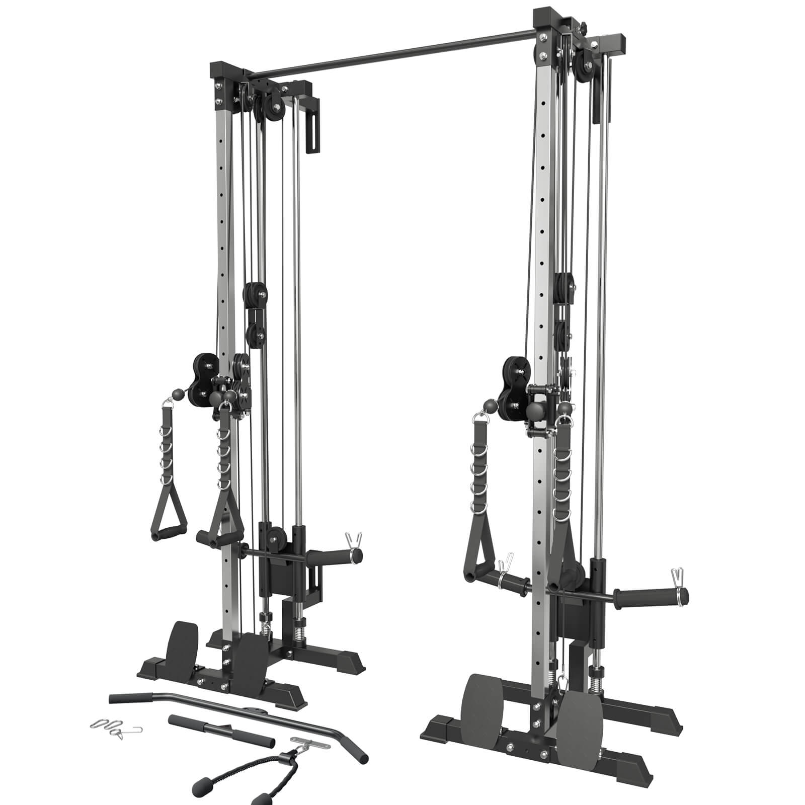 Valor Fitness LAT Pull Down Cable Machine - Wall Mount - 16 Adjustable  Positions Dual Pulley System - Includes Strap Handles - High & Low Cable  System Home Gym Equipment Max Weight 200 Lbs. - BD-62 