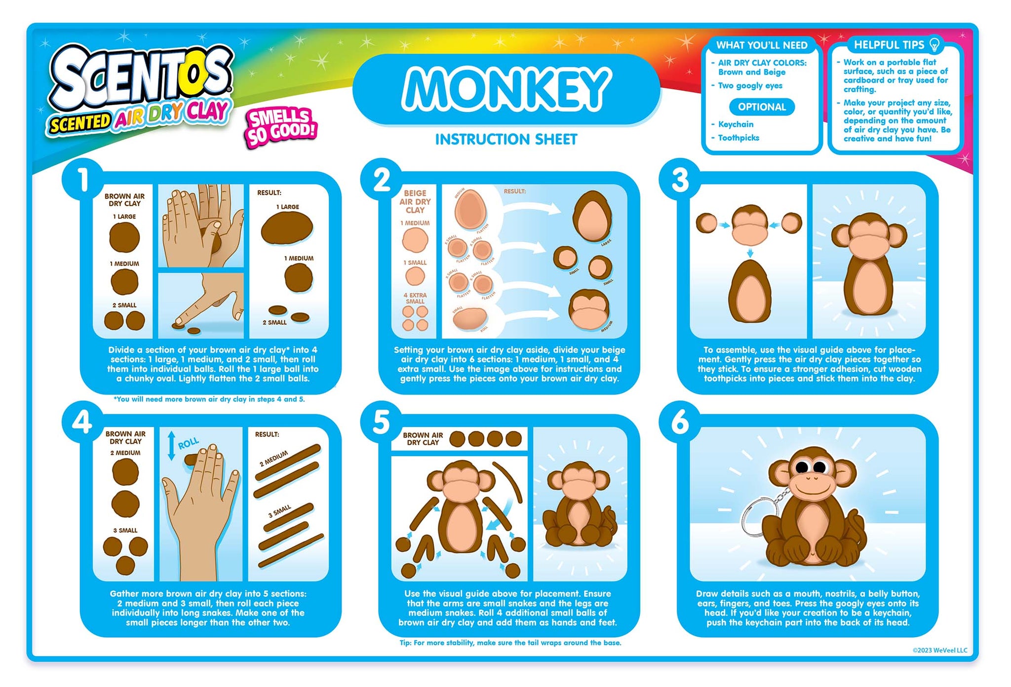 How-to instructions for a Clay Monkey