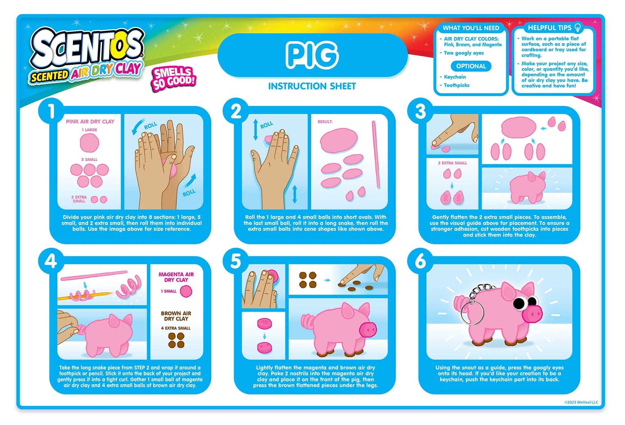 How-to instructions for a Clay Piggy
