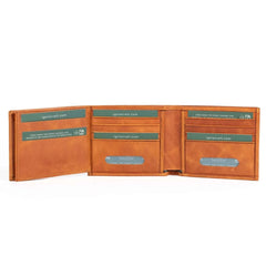 Mens Leather Wallet | Dual Flip Amber