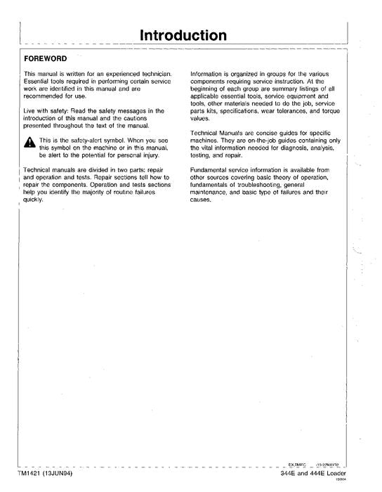 John Deere 344e 444e Loader Operation Test Service Manual Profmanual 6275