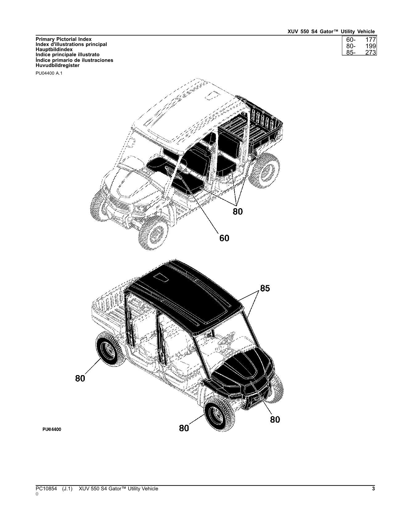 John Deere Xuv 550 S4 Gator Utility Vehicle Parts Catalog Manual Profmanual