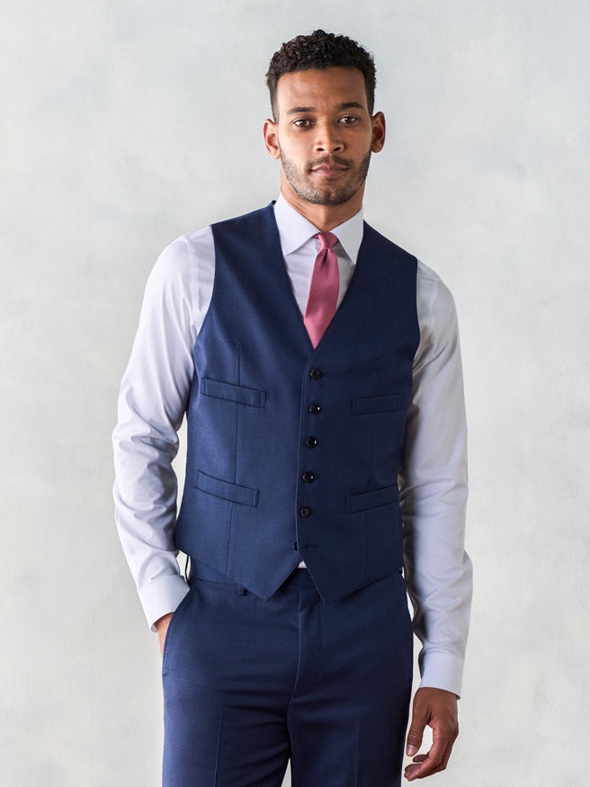 Blue Suit Vest | The Black Tux