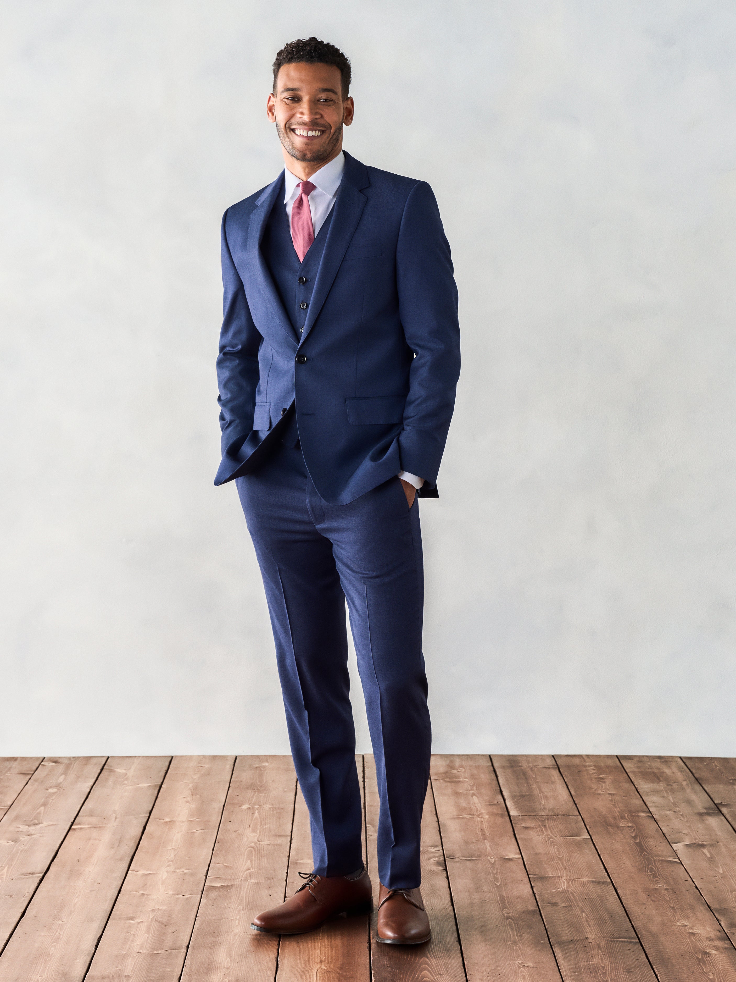 Men Navy Blue Suits Designer Elegant Luxury Wedding Dinner Suits(Coat+Pant+Vest)  | eBay