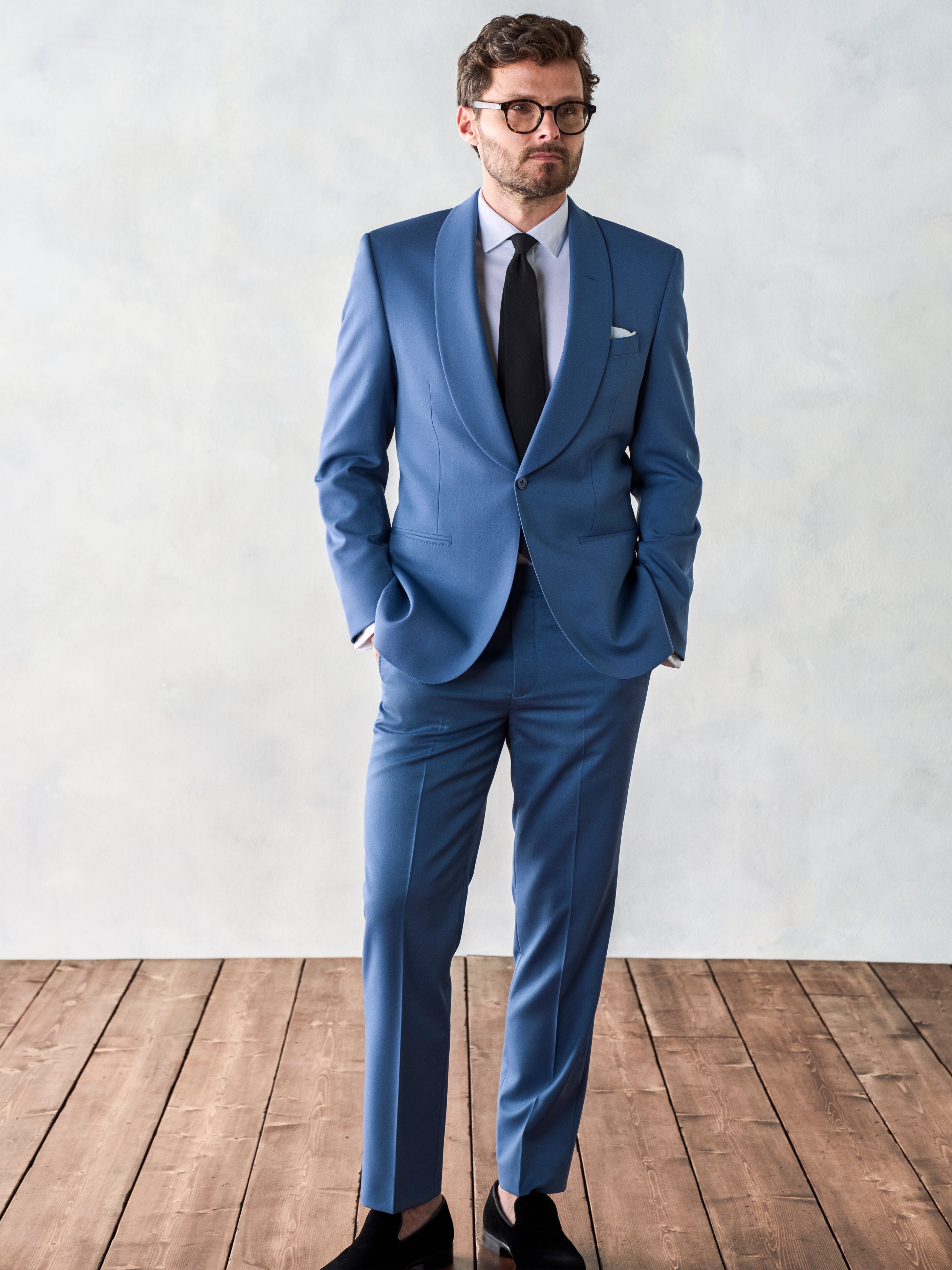 Lake Blue Shawl Tuxedo | The Black Tux