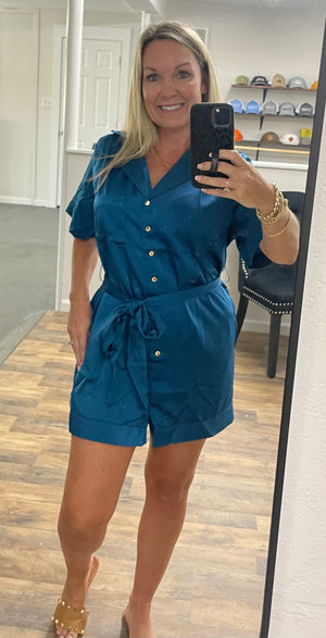 Teal Romper - Corner Outpost
