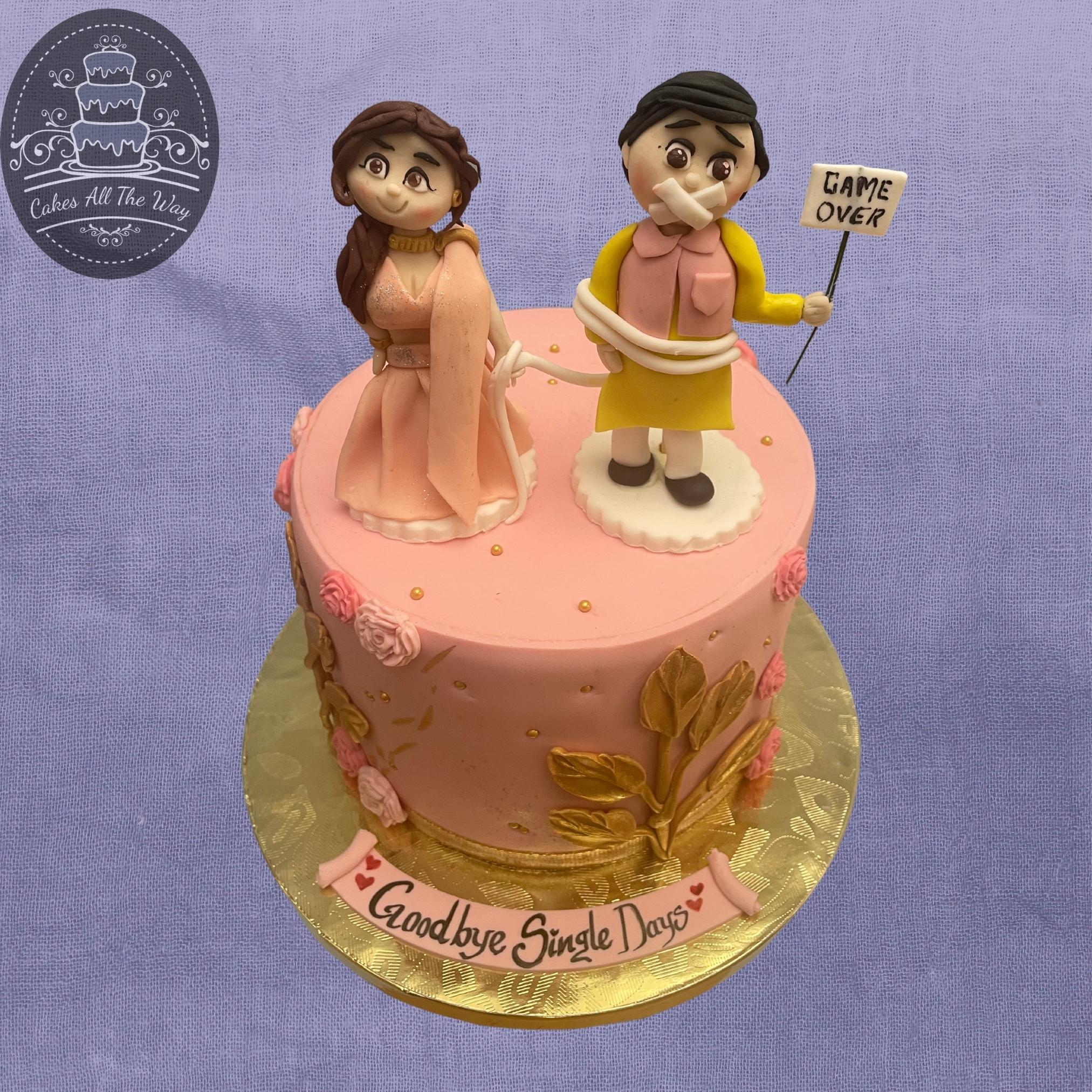 Game over Bachelorette cake | Buy cakes for bride to be - Kukkr Cakes