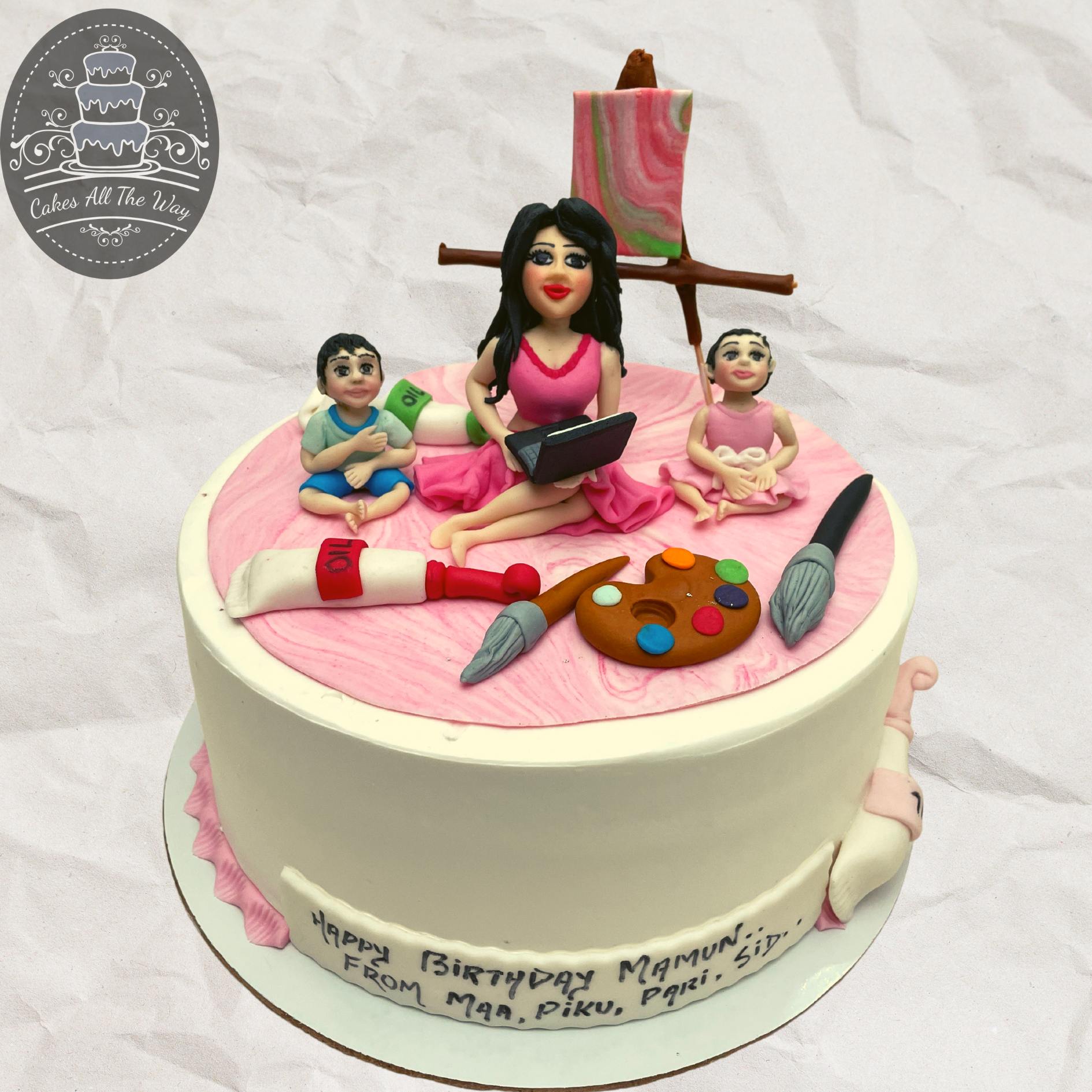 50th birthday cake for mom mother mummy ma ladies female women design ideas  decorating tutorial - YouTube