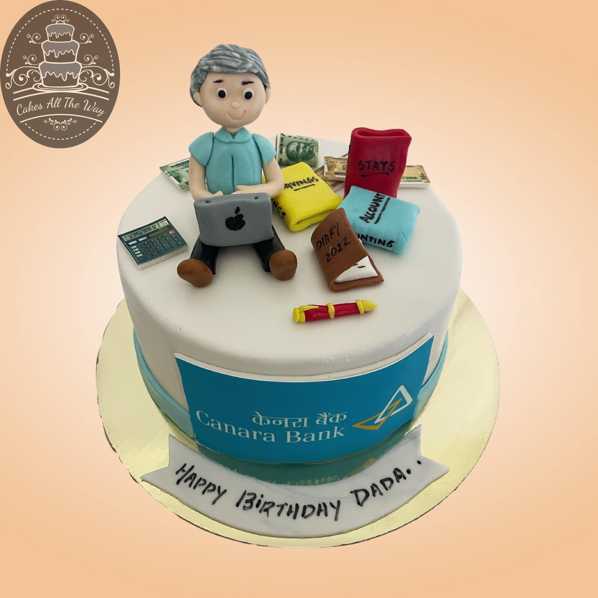 Buy Office Guy Theme Fondant Cake Online in Delhi NCR : Fondant Cake Studio