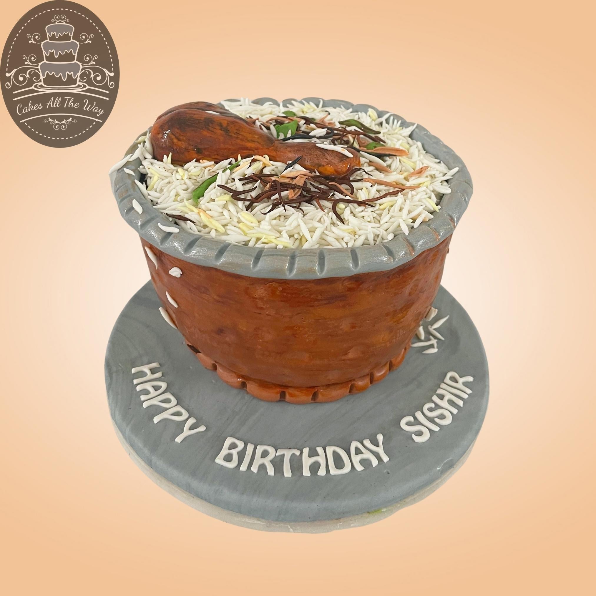 Chicken biryani theme cake special 2 kg butterscotch