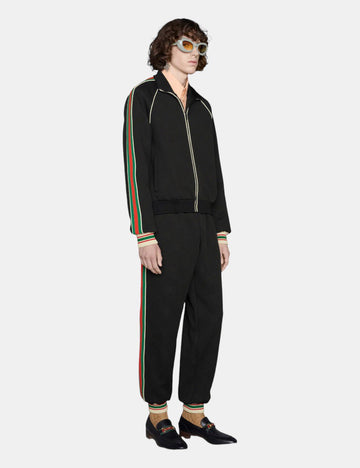 Louis Vuitton LV Fair Isle Stripes Nylon Tracksuit BLACK. Size L0