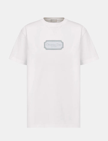 Christian Dior White Couture Relaxed Fit T-shirt UK M