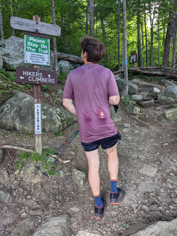 Backpacking in the summer can cause uncomfortable chafing.