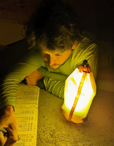 Using a headlamp while backpacking on the Appalachian Trail