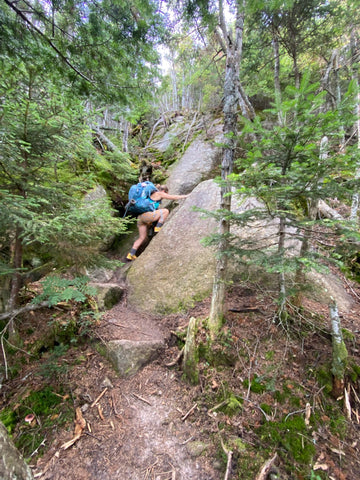 Rock scrambling on the Appalachian Trail