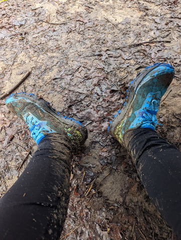 Hiking in the mud on the Appalachian Trail