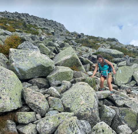 Hiking downhill