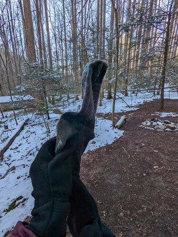 Frozen socks on the Appalachian Trail