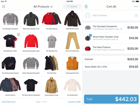 Shopify POS checkout