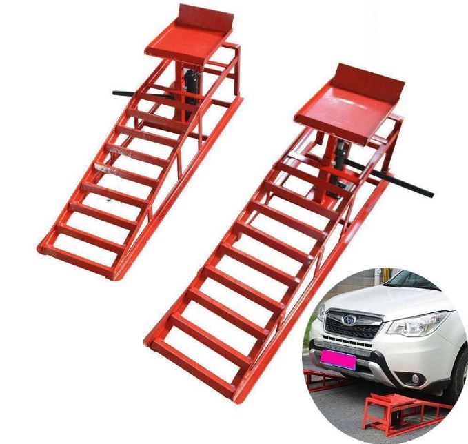 2x Heavy Duty Frame Repair Ramps Auto Car Lifts Hydraulic Service