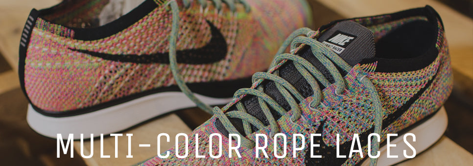 multi coloured shoe laces